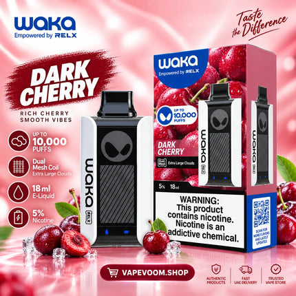 WAKA soPro PA10000 Puffs 50mg Disposable Vape Dark Cherry - Vapevoom