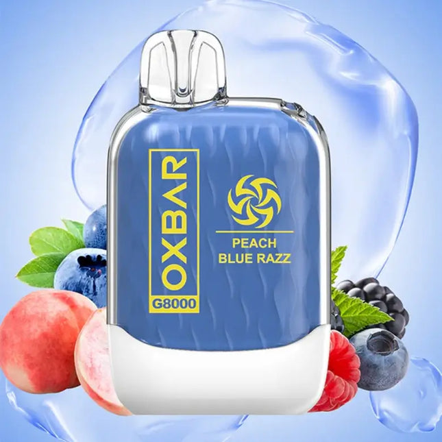 Oxbar G8000 Peach Blue Razz 50mg 8000 Puffs Disposable Vape in Dubai