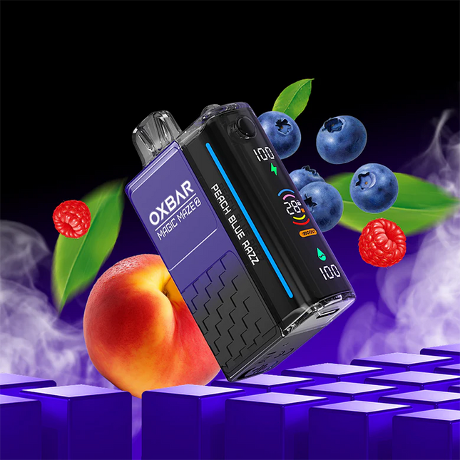 Oxbar Magic Maze 2 Peach Blue Razz 50mg 30000 Puffs Disposable Vape in Dubai
