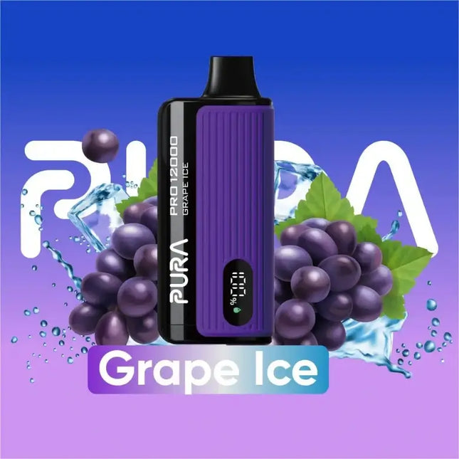 Pura 12000 Puffs Grape Ice 50mg Disposable Vape in Dubai