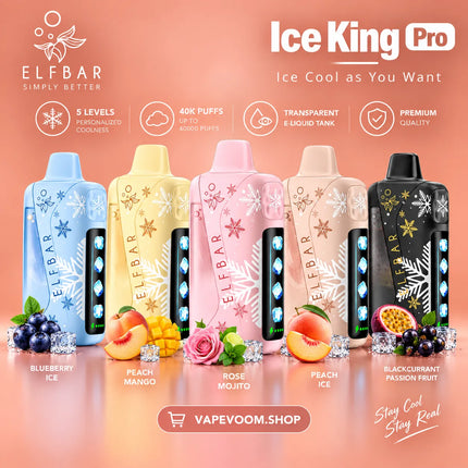 ELFBAR Ice King Pro 40000 Puffs Disposable Vape 50mg Nicotine
