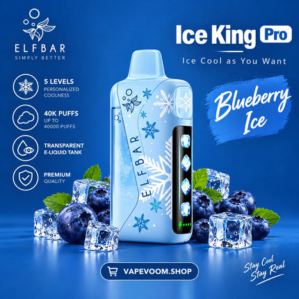 ELFBAR Ice King Pro 40000 Puffs Disposable Vape 50mg Nicotine
