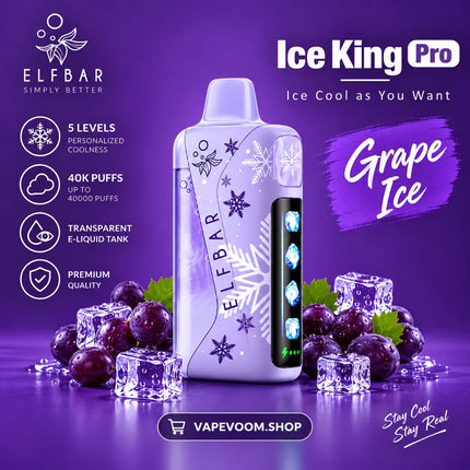 ELFBAR Ice King Pro 40000 Puffs Disposable Vape 50mg Nicotine