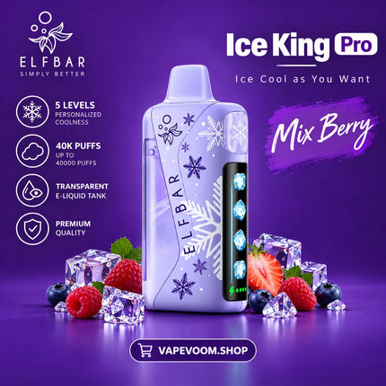 ELFBAR Ice King Pro 40000 Puffs Disposable Vape 50mg Nicotine