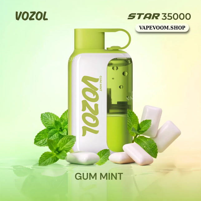 VOZOL Star 35000 Puffs Disposable Vape – Gum Mint 50mg