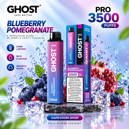 Ghost Pro 3500 Puffs Disposable Vape – 20mg (2%) Nicotine Salt - VAPEVOOM