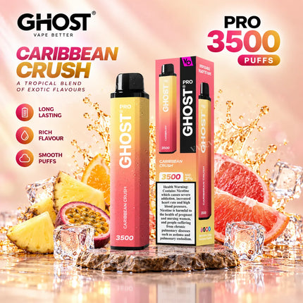 Ghost Pro 3500 Puffs Disposable Vape – 20mg (2%) Nicotine Salt - VAPEVOOM