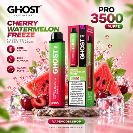 Ghost Pro 3500 Puffs Disposable Vape – 20mg (2%) Nicotine Salt - VAPEVOOM