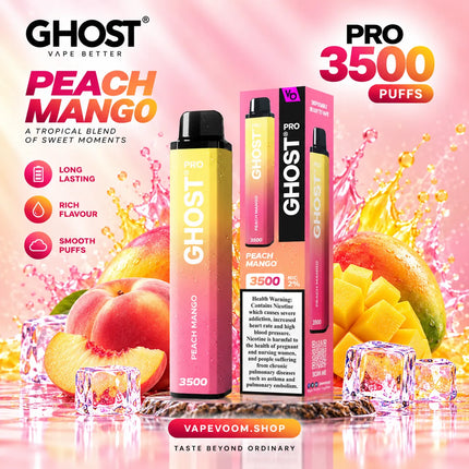 Ghost Pro 3500 Puffs Disposable Vape – 20mg (2%) Nicotine Salt - VAPEVOOM