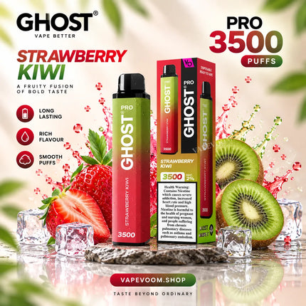 Ghost Pro 3500 Puffs Disposable Vape – 20mg (2%) Nicotine Salt - VAPEVOOM