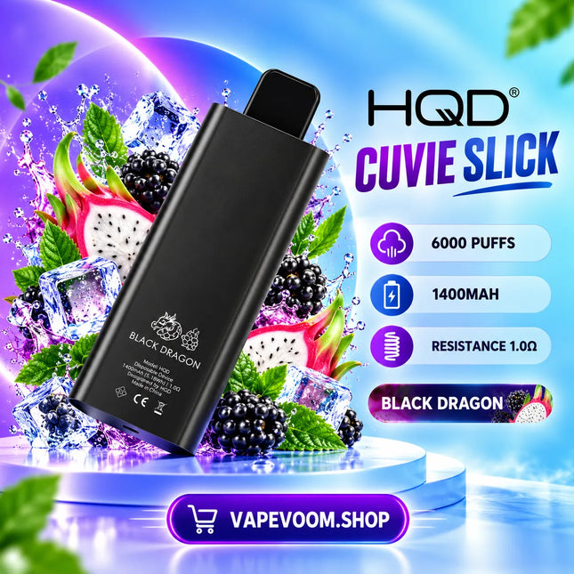 HQD Cuvie Slick 6000 Puffs Disposable Vape Black Dragon - Vapevoom