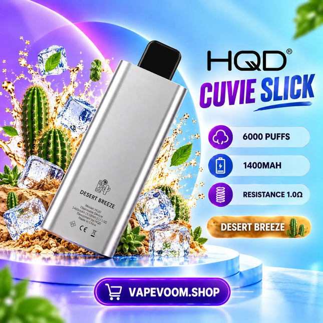 HQD Cuvie Slick 6000 Puffs Disposable Vape Desert Breeze - Vapevoom