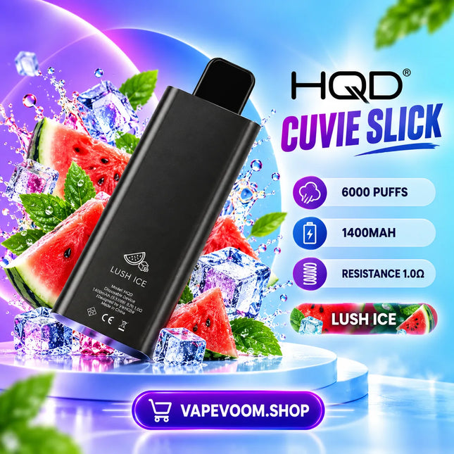 HQD Cuvie Slick 6000 Puffs Disposable Vape Lush Ice - Vapevoom
