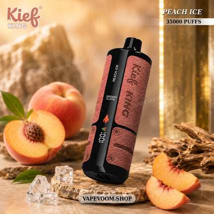 Kief King 35000 Puffs Disposable Vape – Peach Ice | 3mg Nicotine Salt