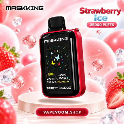 MASKKING Spirit 25000 Puffs Disposable Vape Strawberry Ice 50mg VAPEVOOM