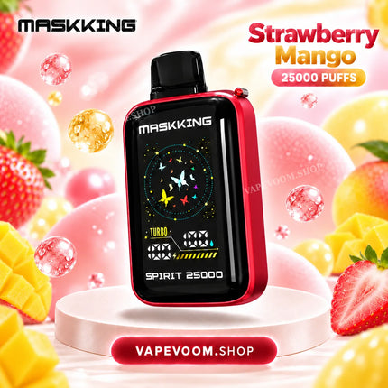 MASKKING Spirit 25000 Puffs Disposable Vape Strawberry Mango 50mg VAPEVOOM