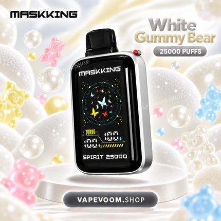 MASKKING Spirit 25000 Puffs Disposable Vape White Gummy Bear 50mg VAPEVOOM