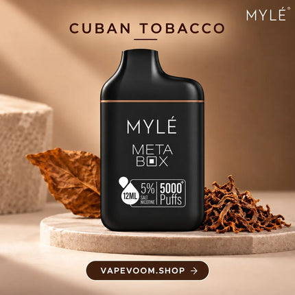MYLÉ Meta Box 5000+ Puffs Disposable Vape Cuban Tobacco - Vapevoom