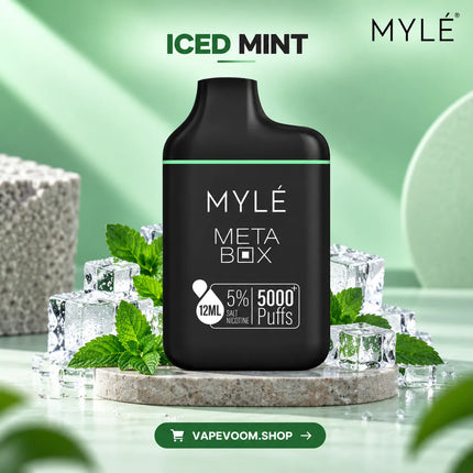 MYLÉ Meta Box 5000+ Puffs Disposable Vape Iced Mint - Vapevoom
