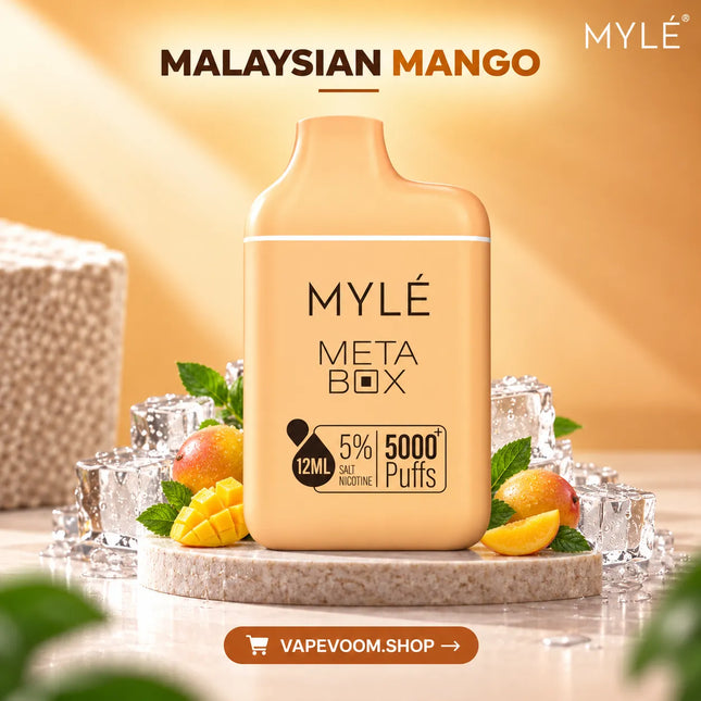 MYLÉ Meta Box 5000+ Puffs Disposable Vape Malaysian Mango - Vapevoom