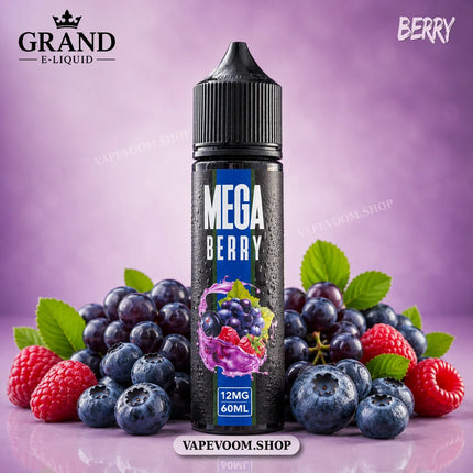 Mega Vape Juice Berry by Grand E-Liquid – 12mg | 60ml | 70/30 VG/PG