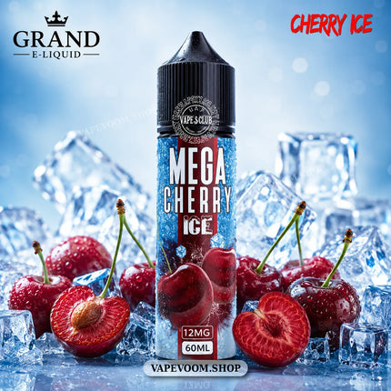 Mega Vape Juice Cherry Ice by Grand E-Liquid – 12mg | 60ml | 70/30 VG/PG