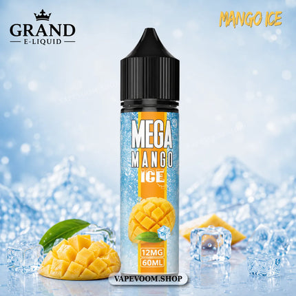 Mega Vape Juice Mango Ice by Grand E-Liquid – 12mg | 60ml | 70/30 VG/PG