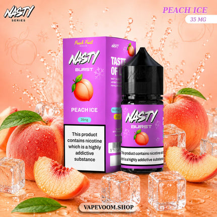 Nasty Burst Salt Nicotine E-Liquid – Peach Ice | 35mg | 30ml