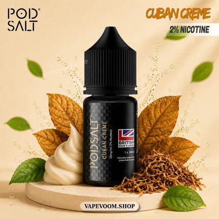 Pod Salt 20mg Nicotine Salt – Cuban Crème – E-Liquid | 30ml