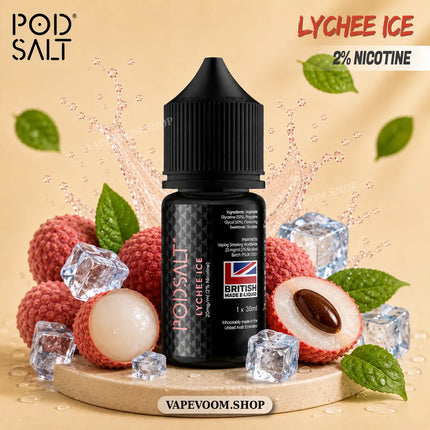 Pod Salt 20mg Nicotine Salt – Lychee Ice – E-Liquid | 30ml