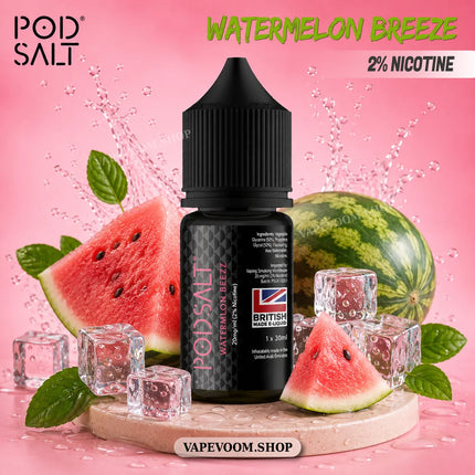 Pod Salt 20mg Nicotine Salt – Watermelon Breeze – E-Liquid | 30ml