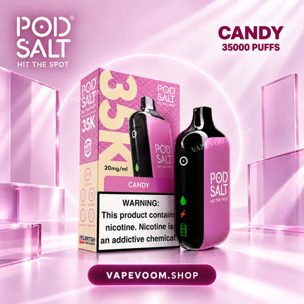 Pod Salt 35K Candy Disposable Vape 20mg VAPEVOOM