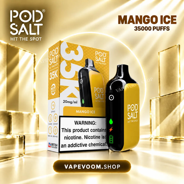 Pod Salt 35K Disposable Vape Mango Ice 20mg VAPEVOOM