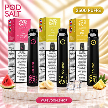 Pod Salt Go 2500 Puffs Disposable Vape – 20mg Nicotine Salt