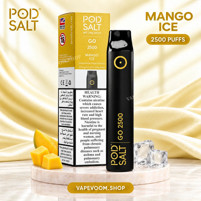 Pod Salt Go 2500 Puffs Disposable Vape Mango Ice 20mg