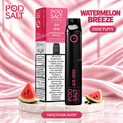 Pod Salt Go 2500 Puffs Disposable Vape – 20mg Nicotine Salt