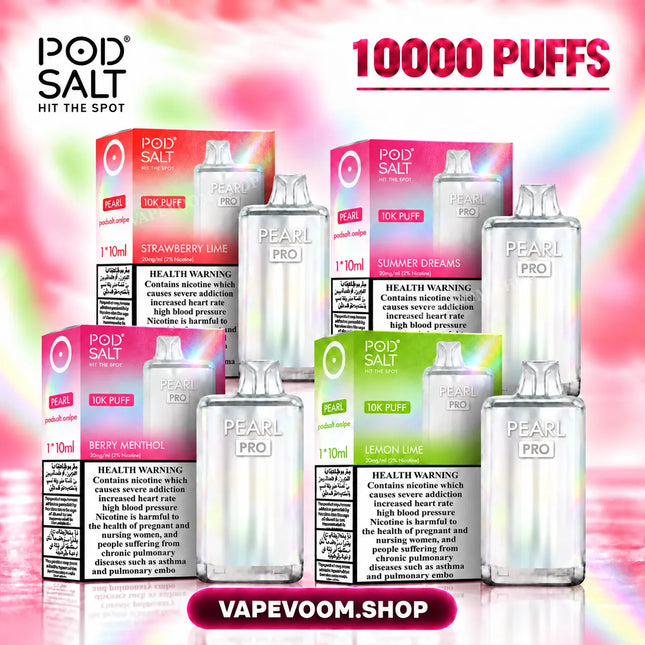 Best Vape Pod Salt Pearl Pro 10000 Puffs Disposable Vape – 20mg - VAPEVOOM