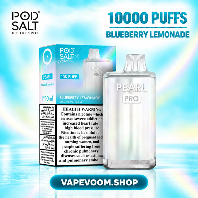 Best Vape Pod Salt Pearl Pro 10000 Puffs Blueberry Lemonade – VAPEVOOM