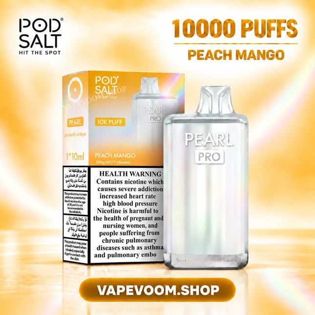 Best Vape Pod Salt Pearl Pro 10000 Puffs Peach Mango – VAPEVOOM