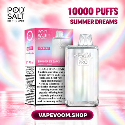 Best Vape Pod Salt Pearl Pro 10000 Puffs Summer Dreams – VAPEVOOM