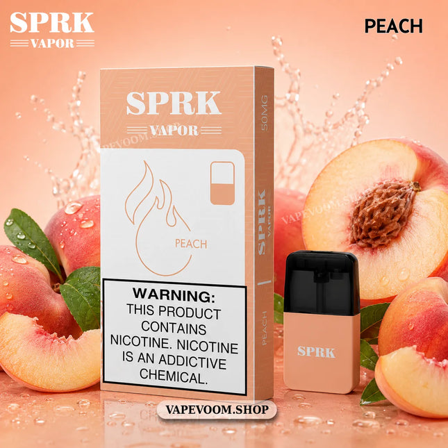 SPRK Vapor V4 Replacement Pod Peach 50mg
