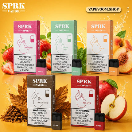 SPRK Vapor V4 Replacement Pods 50mg Salt Nicotine 0.9ml Pre-Filled