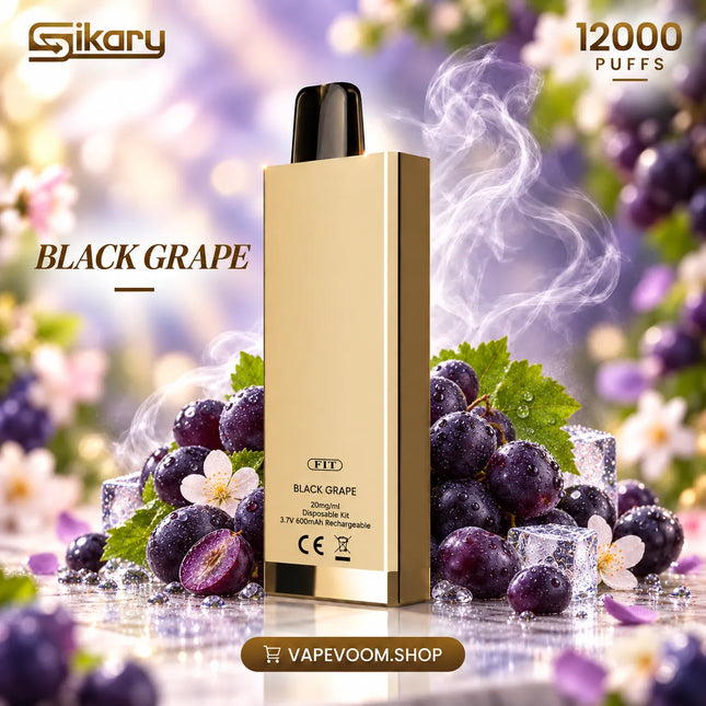 Sikary FIT 12000 Puffs Disposable Vape Black Grape 20mg