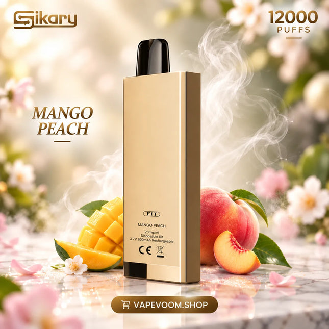 Sikary FIT 12000 Puffs Disposable Vape Mango Peach 20mg