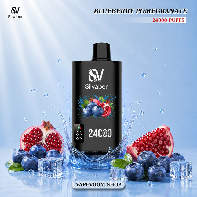 Silvaper 24000 Puffs Disposable Vape – Blueberry Pomegranate | 20mg Nicotine Salt