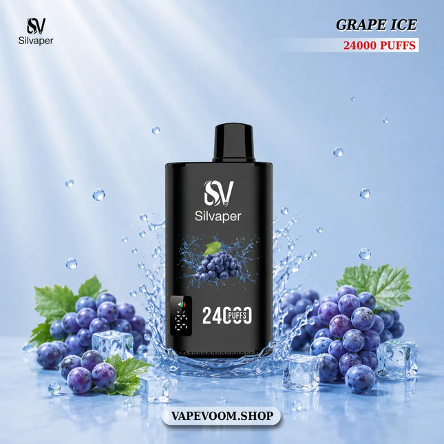 Silvaper 24000 Puffs Disposable Vape – Grape Ice | 20mg Nicotine Salt