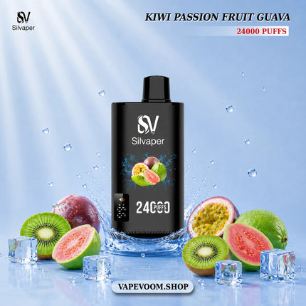 Silvaper 24000 Puffs Disposable Vape – Kiwi Passion Fruit Guava | 20mg Nicotine Salt