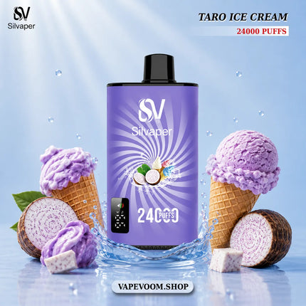 Silvaper 24000 Puffs Disposable Vape – Taro Ice Cream | 20mg Nicotine Salt