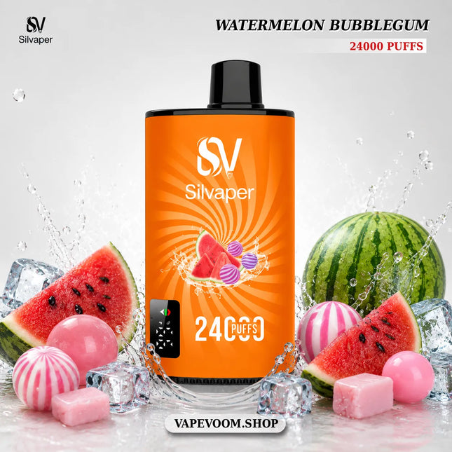 Silvaper 24000 Puffs Disposable Vape – Watermelon Bubblegum | 20mg Nicotine Salt