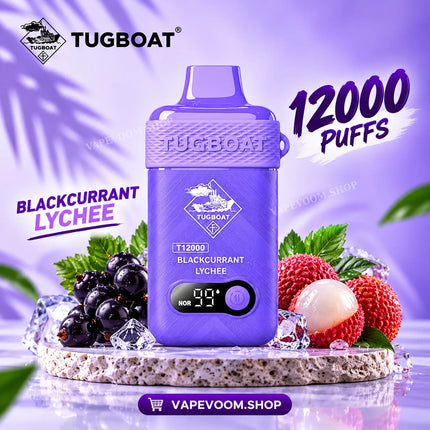 Tugboat T12000 Disposable Vape Blackcurrant Lychee - Vape Voom in UAE
